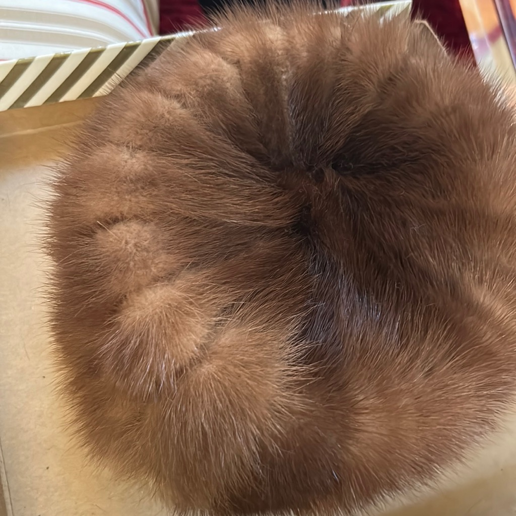 Vintage Mink Stole Cap